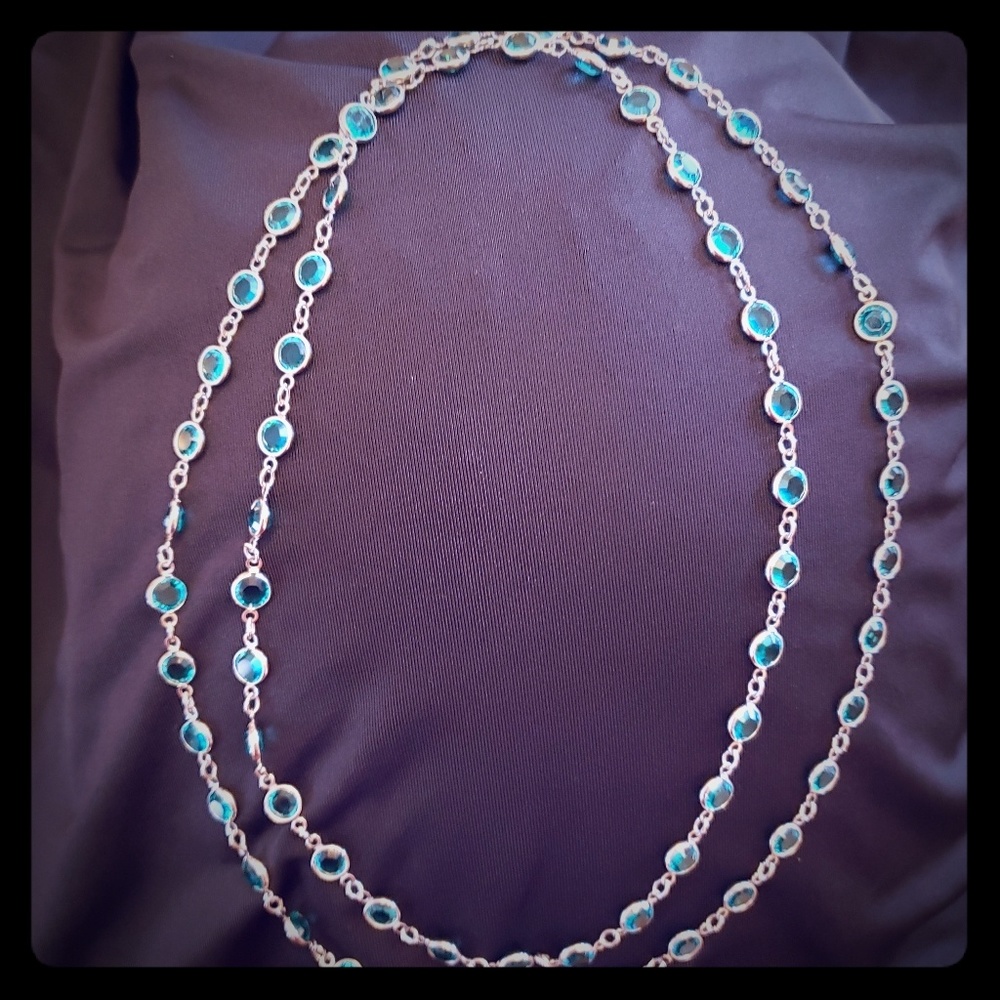 Touchstone Crystal Chanelle necklace Lime Shimmer